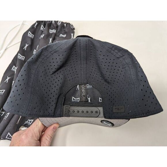 MELIN A-GAME HYDRO PHIL MICKELSON ON-COURSE BLACK TOUR CAP HAT 58 CM W/ BAG NEW - Picture 5 of 9